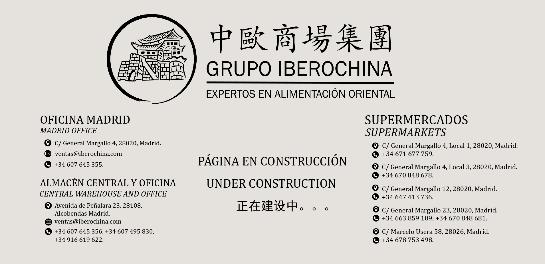 Iberochina en construcción